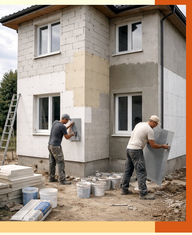 Утепление дома из газобетона в Большой Камне от 4259 руб./м² — заказать у ТепломастерБль